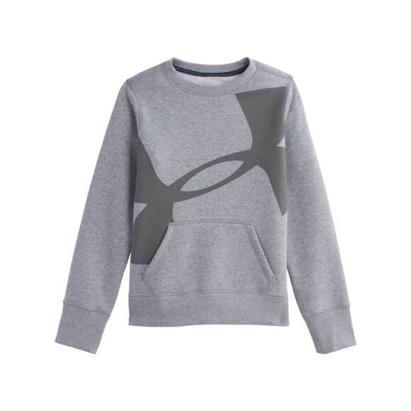Under Armour Boys Gray Graphic Pullover Sweatshirt Youth Size Large - Picture 1 of 6